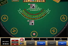 Vista previa de mano ganadora en blackjack online en Interwetten