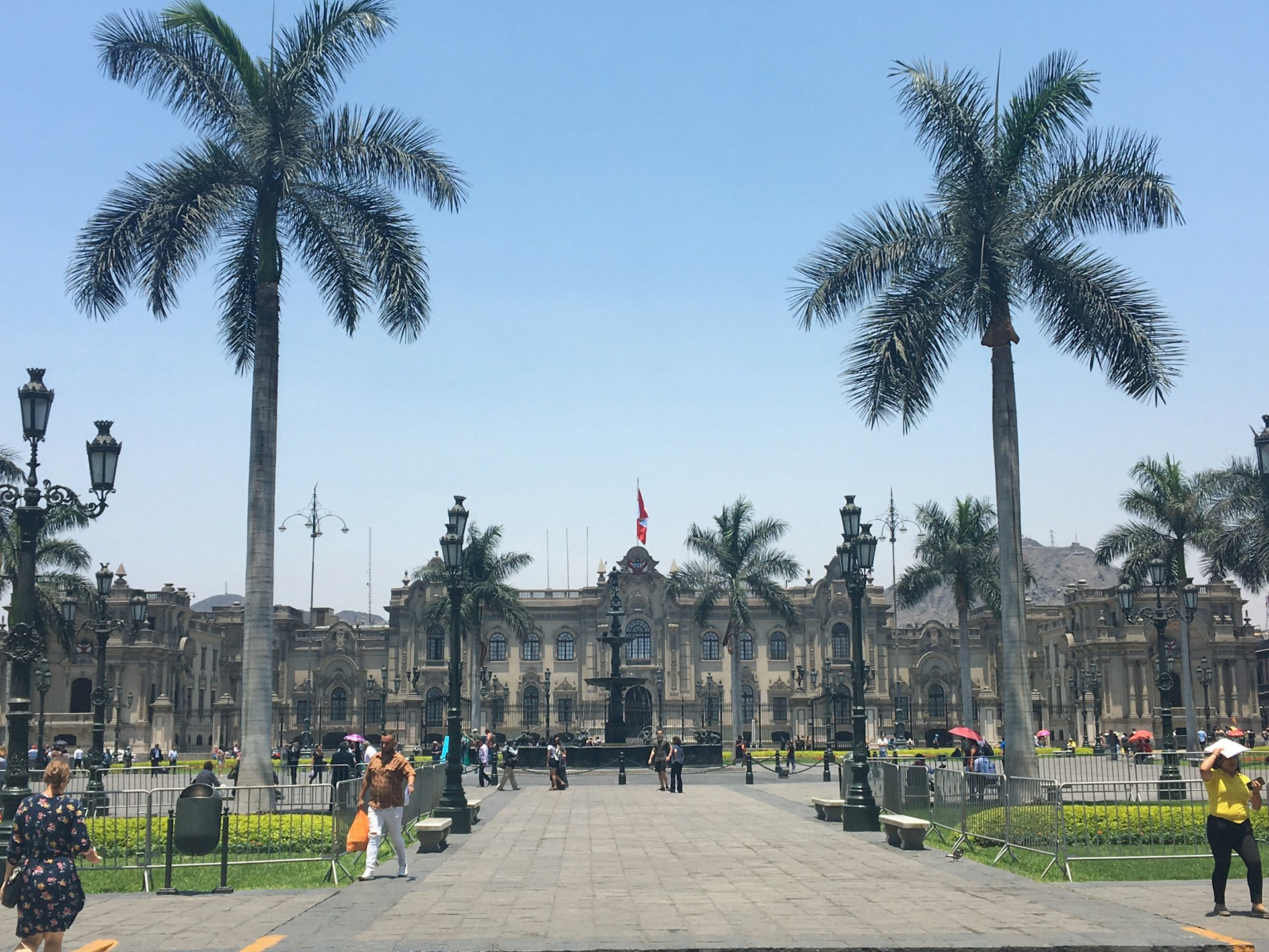 Palacio de gobierno de Perú en Lima.